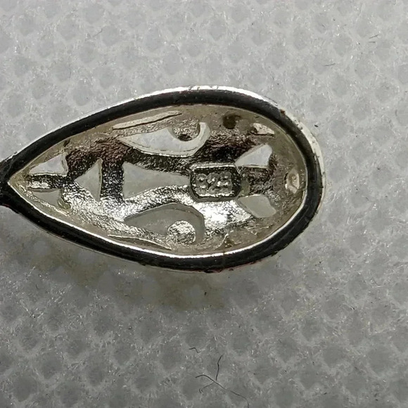 Sterling filigree  dangle earrings - Picture 3 of 3